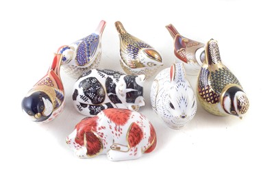 Lot 99 - Eight Royal Crown Derby paperweights