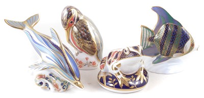 Lot 100 - Four Royal Crown Derby paperweights