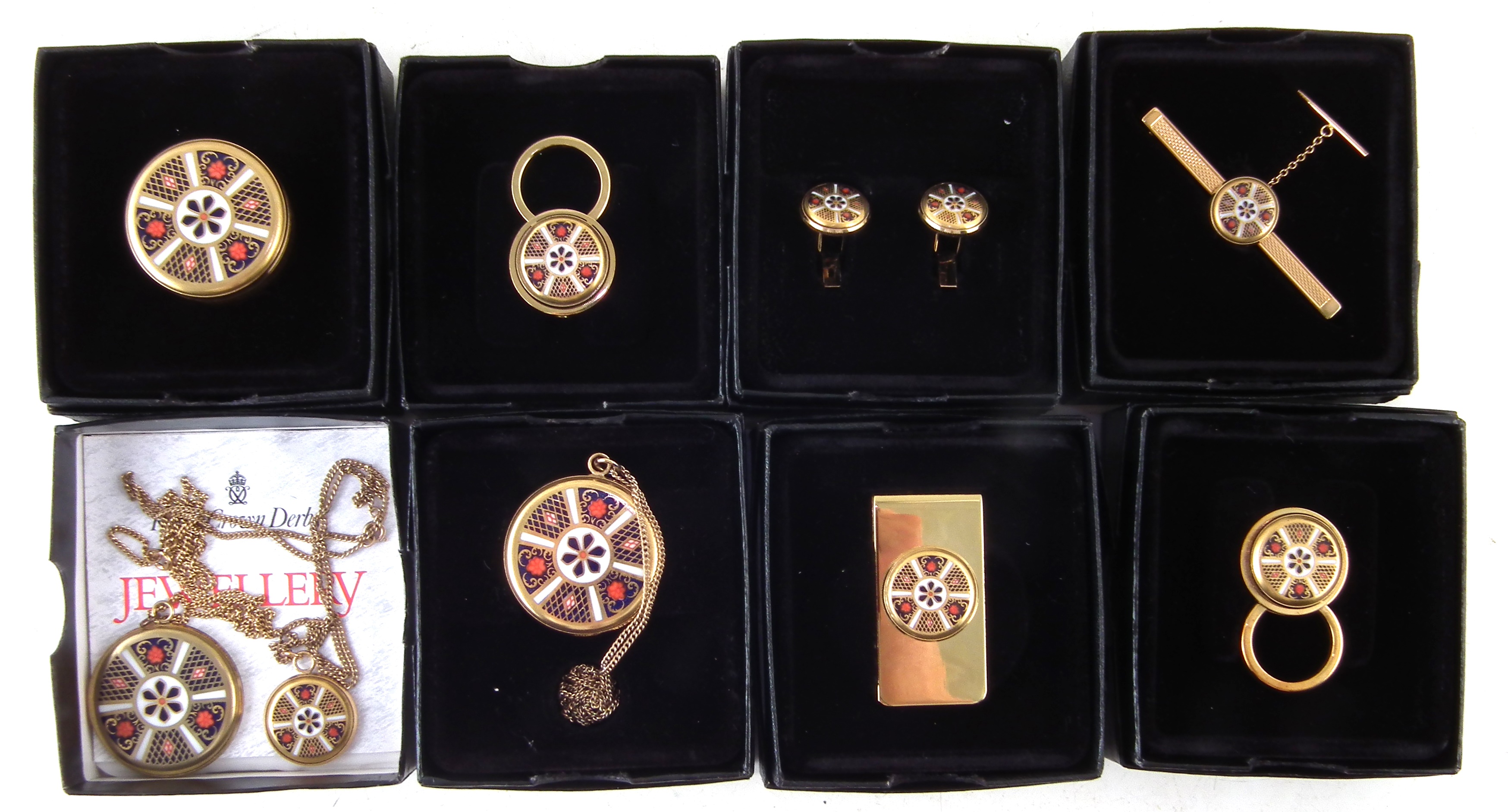Lot 101 Collection of Royal Crown Derby Jewellery,