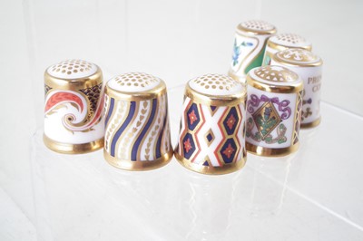 Lot 103 - Eighteen Royal Crown Derby thimbles.