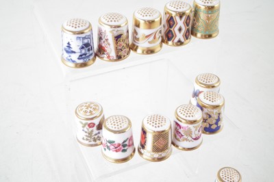 Lot 103 - Eighteen Royal Crown Derby thimbles.