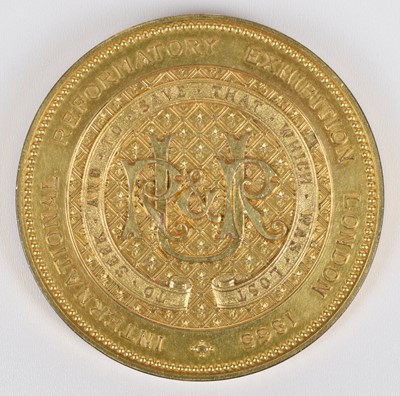Lot 22 - England, International Reformatory Exhibition, London, 1865, a gilt-bronze medal by J.S. Wyon.