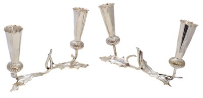 Lot 53 - A pair of Hukin & Heath silver plated candlesticks