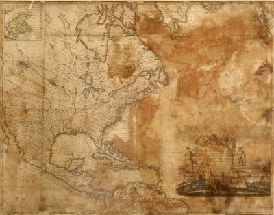 Lot 61 - Map of North America by Richard W. Seale, 1755.