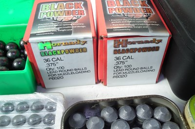 Lot 246 - Cast lead muzzle loading bullets