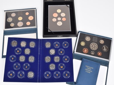 Lot 83 - Collection of Annual Proof Coin Sets and five albums of Royal Family first-day coin covers.
