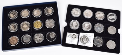 Lot 7 - Cased silver proof coin sets and an assortment of other cupro-nickel coins.