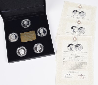 Lot 7 - Cased silver proof coin sets and an assortment of other cupro-nickel coins.