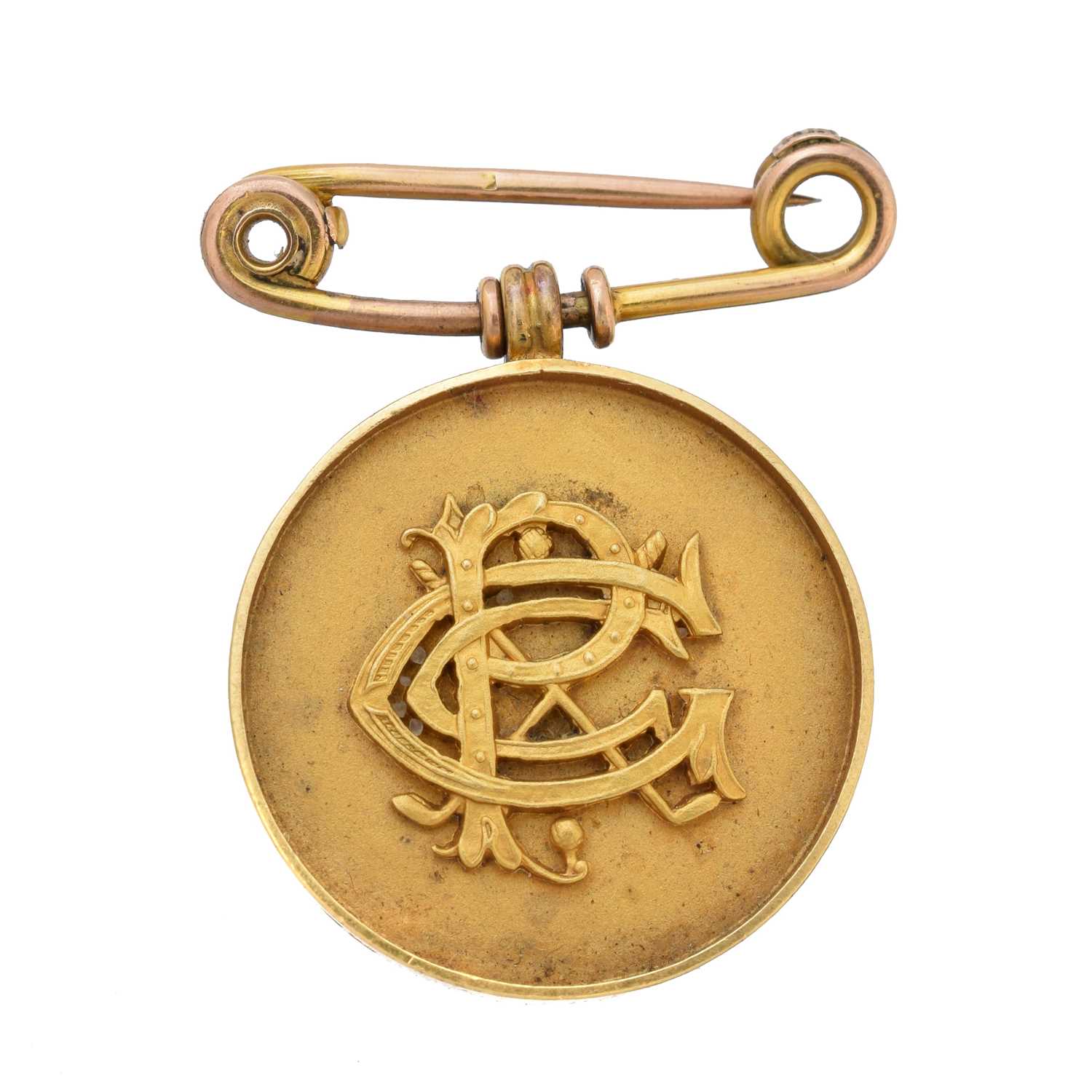 Lot 24 - An early 20th century 18ct gold medallion