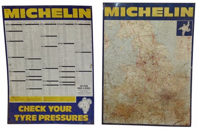 Lot 73 - Two metal Michelin wall signs