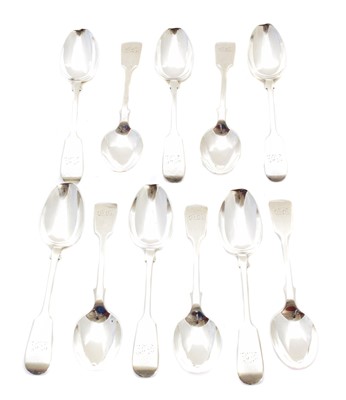 Lot 136 - Eleven Victorian silver teaspoons
