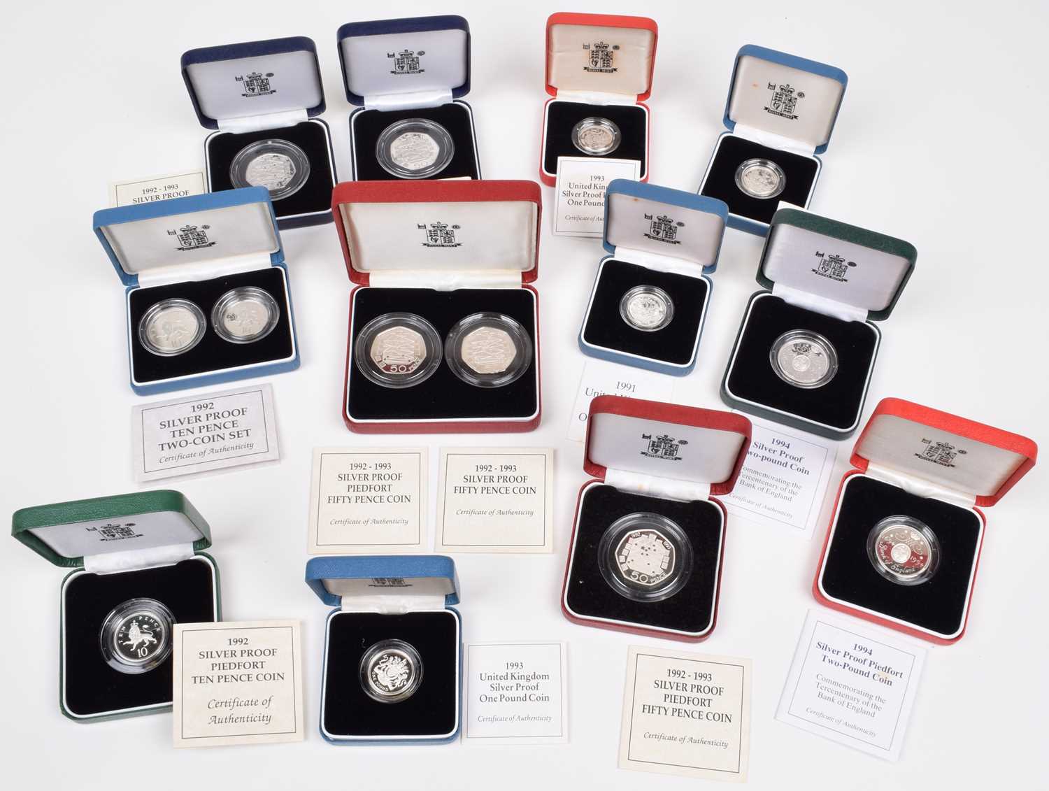 Lot 89 - Selection of United Kingdom Silver Proof Piedfort and Silver Proof Coins (12).