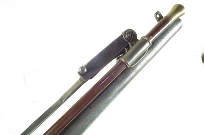 Lot 121 - Percussion carbine with spring bayonet