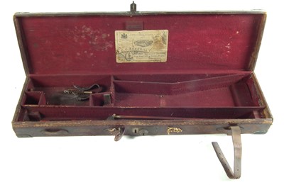 Lot 259 - Leather and Brass shotgun case