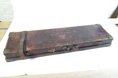 Lot 259 - Leather and Brass shotgun case