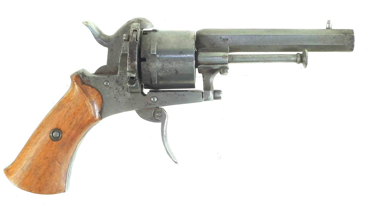 Lot 11 - Belgian pinfire revolver