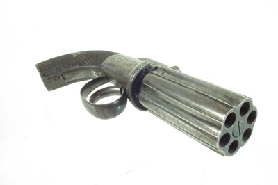 Lot 12 - Percussion pepperpot pistol