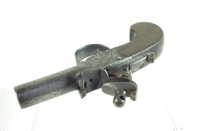 Lot 29 - Nock Flintlock boxlock pocket pistol.