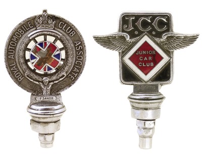 Lot 74 - Junior Car Club enamel badge made by Elkington & Co. etc.