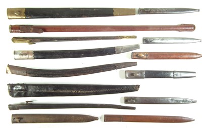 Lot 392 - Collection of fourteen scabbards