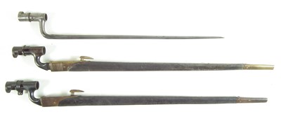 Lot 399 - Three socket bayonets