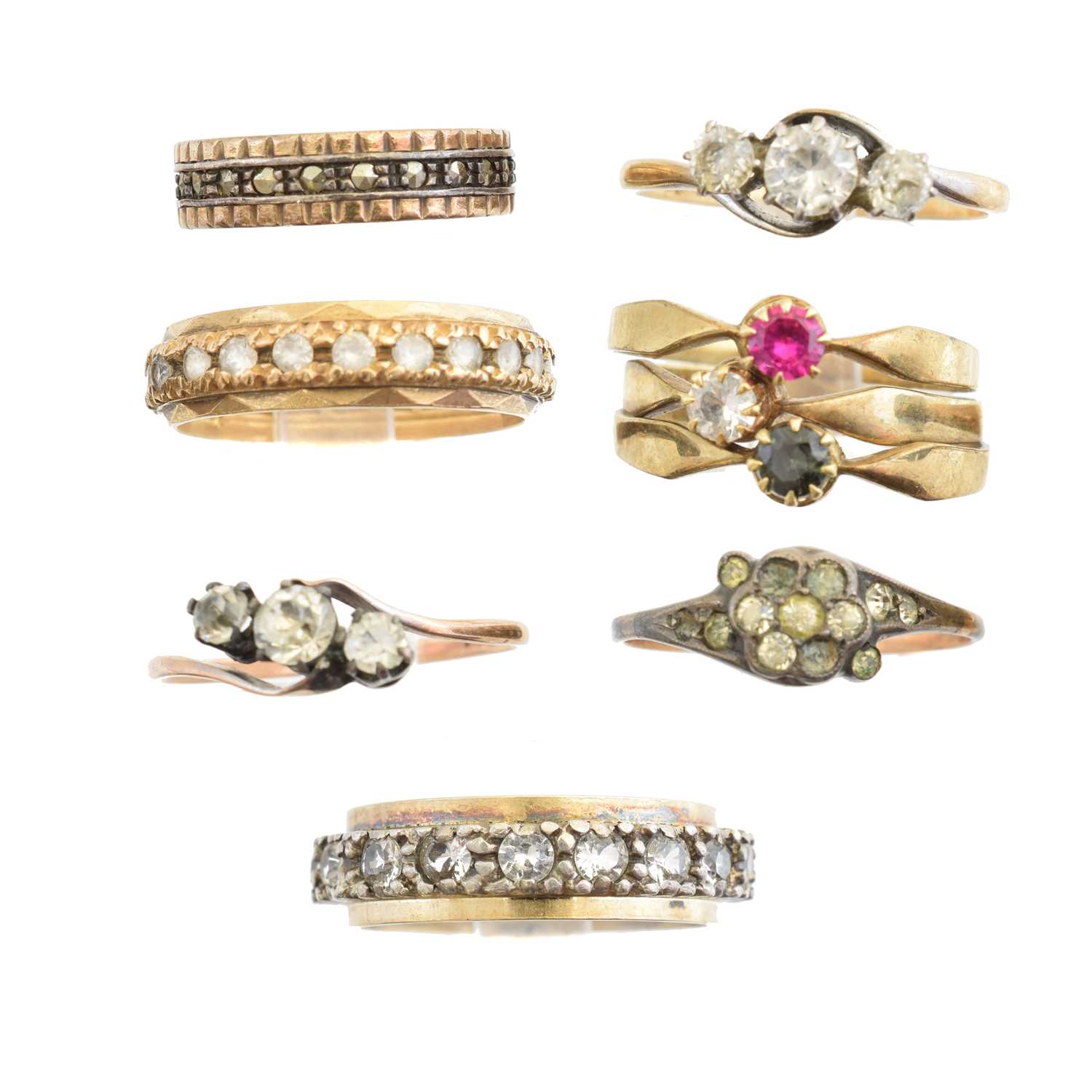 Lot 119 - A selection of dress rings