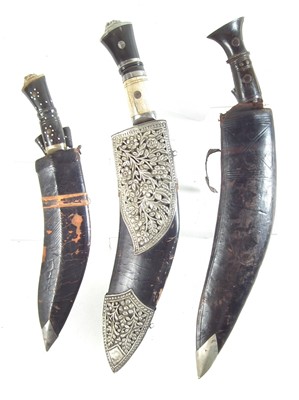 Lot 410 - Three Kukri daggers
