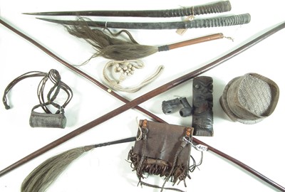 Lot 414 - Collection of Tribal spears and related items