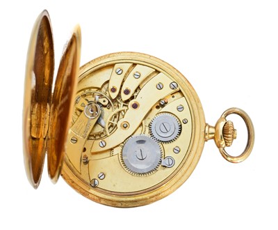 Lot 300 - An 18ct gold Longchamp full hunter pocket watch