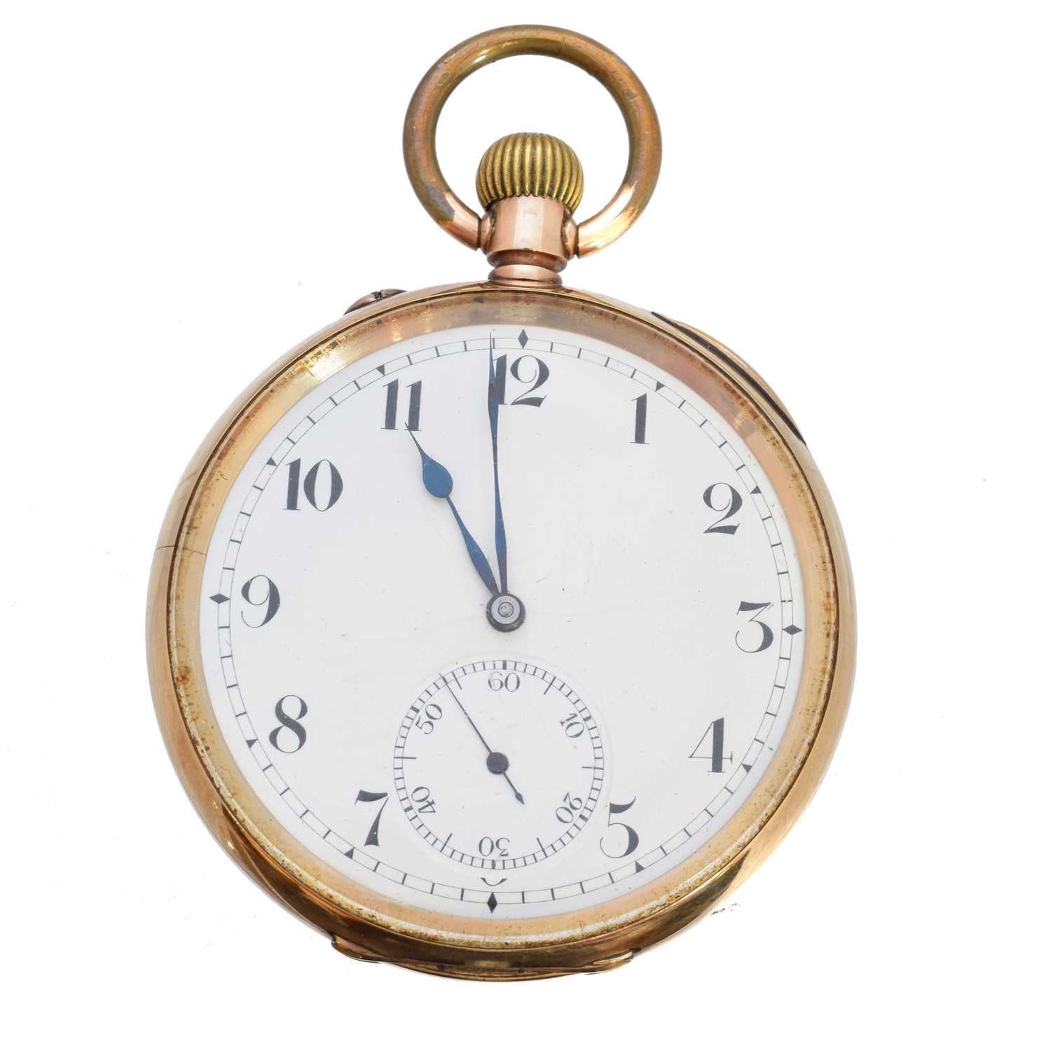 Lot 293 - A 9ct gold open face pocket watch by Stauffer & Co.