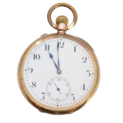 Lot 293 - A 9ct gold open face pocket watch by Stauffer & Co.