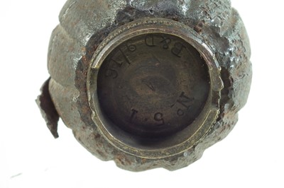 Lot 308 - Inert WW1 No5  Mk1 Grenade Mills bomb
