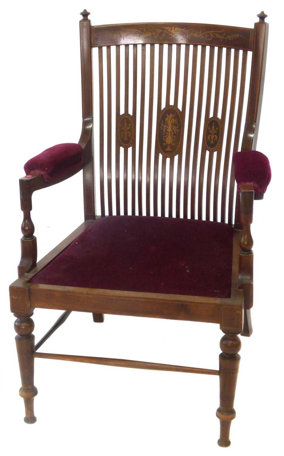 Lot 374 - Edwardian mahogany occasional chair