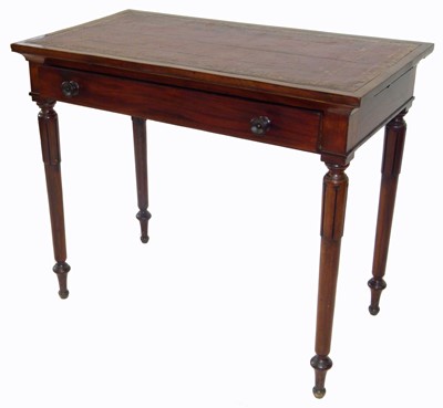 Lot 334 - Early Victorian mahogany writing desk