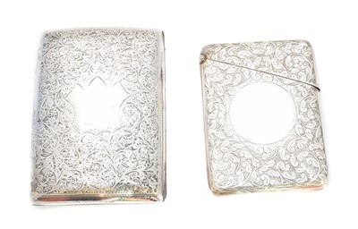 Lot 140 - Two Victorian and later silver cigarette cases