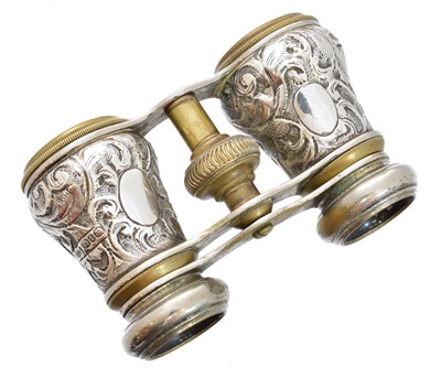 Lot 143 - A pair of Victorian silver mounted opera binoculars