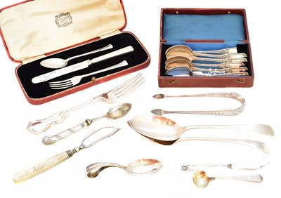 Lot 149 - A selection of silver flatware