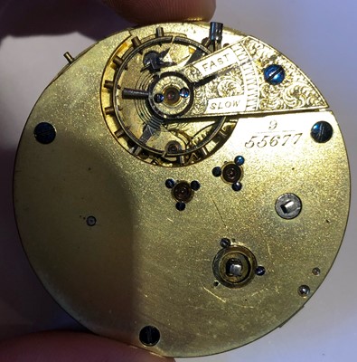 Lot 291 - An 18ct gold open face pocket watch