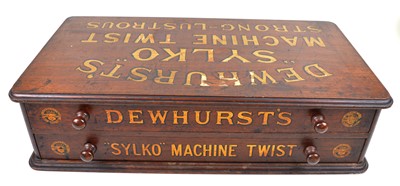 Lot 227 - Mid 20th century mahogany tabletop retailers storage box