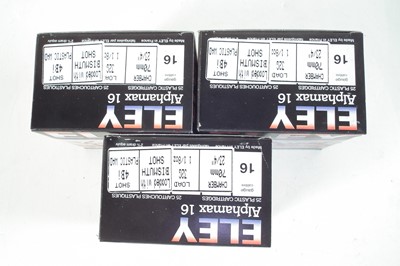 Lot 205 - 75 Eley Alphamax 16 bore Bismuth shot cartridges