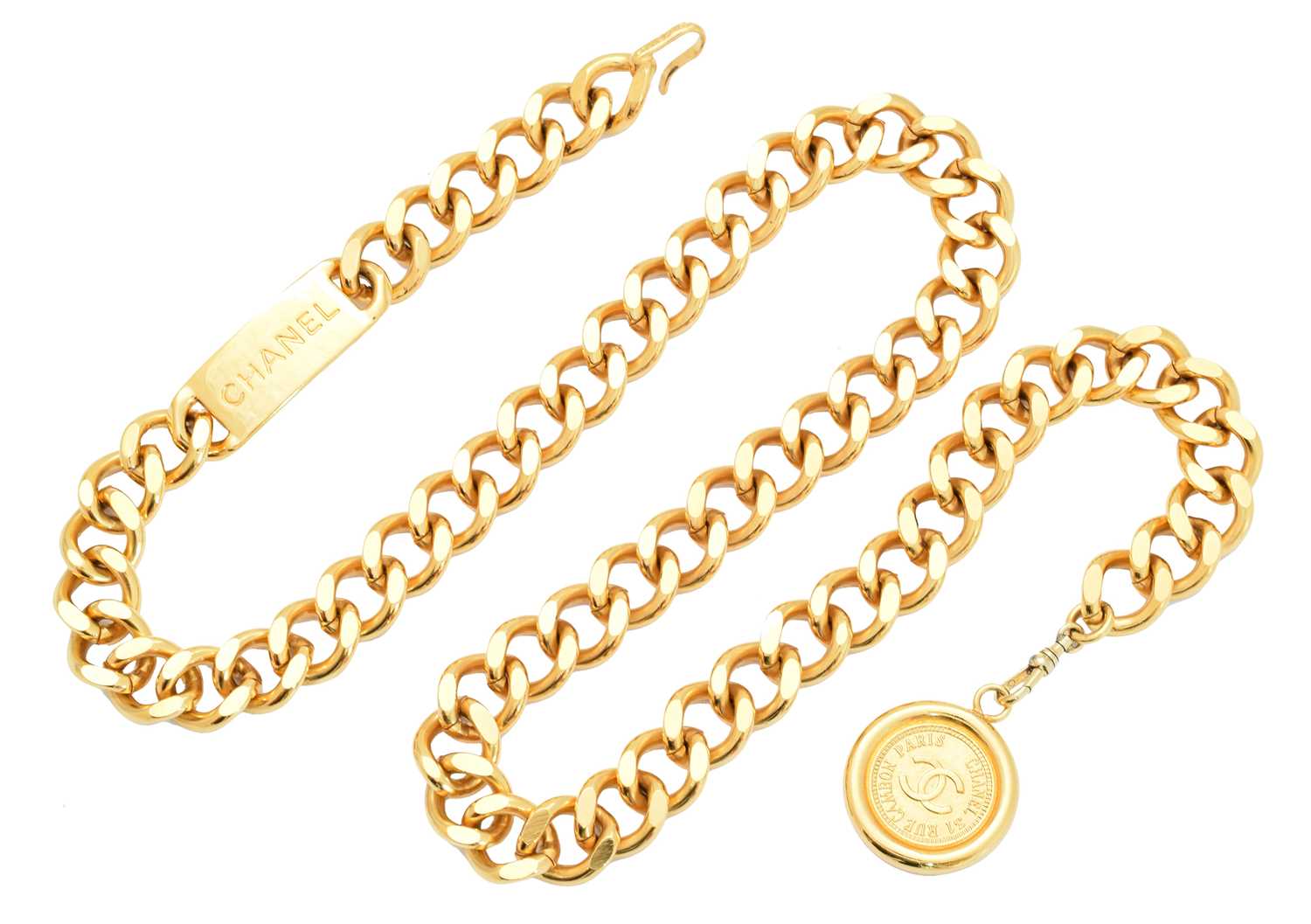 Lot 56 - A Chanel Rue Cambon belt necklace