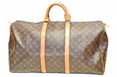 Lot 46 - A Louis Vuitton monogram Keepall 55 luggage bag