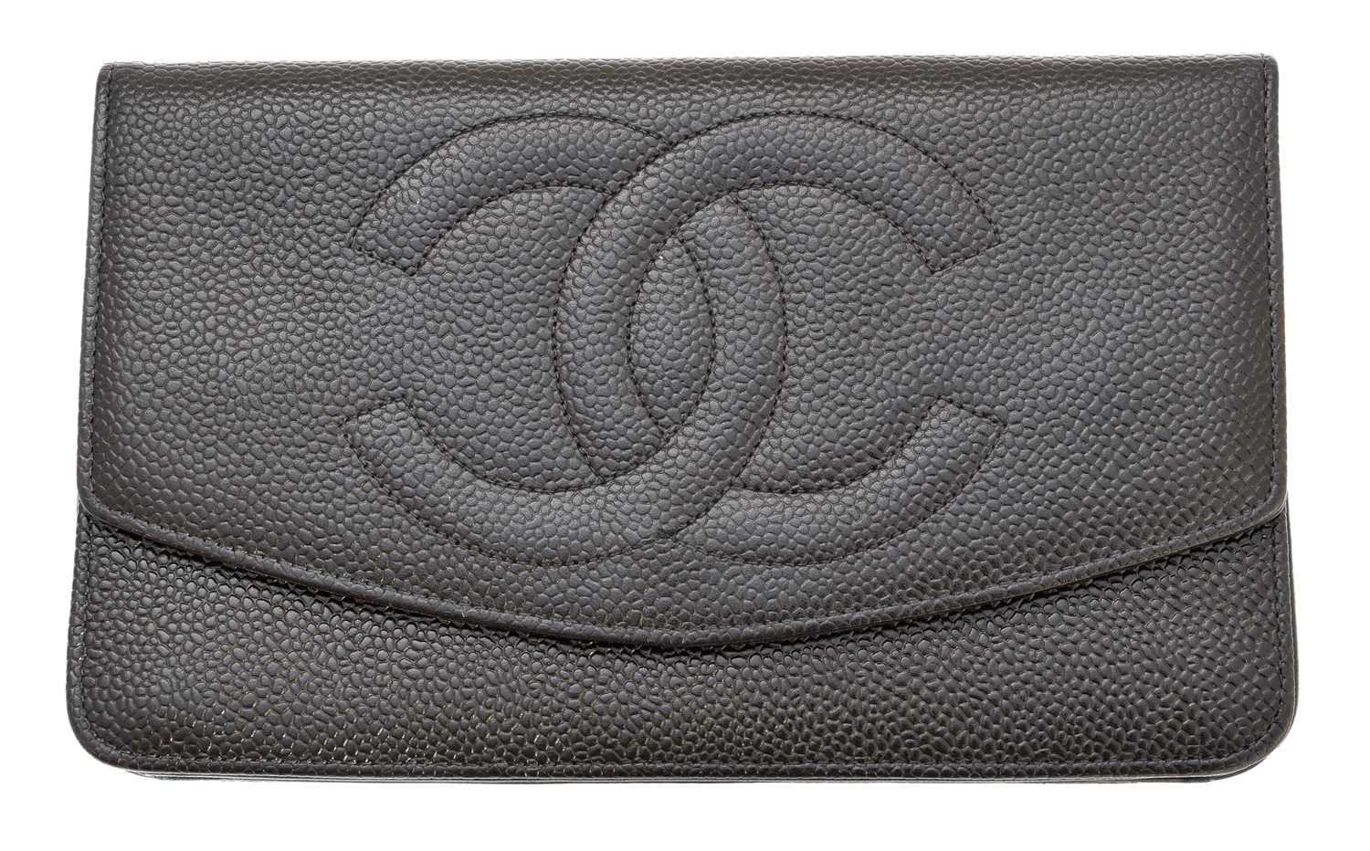 Lot 103 - A Chanel Flap Logo Bifold Long Wallet,