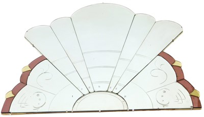 Lot 219 - Art Deco overmantel mirror