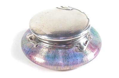 Lot 225 - Silver & enamelled copper Art Nouveau box