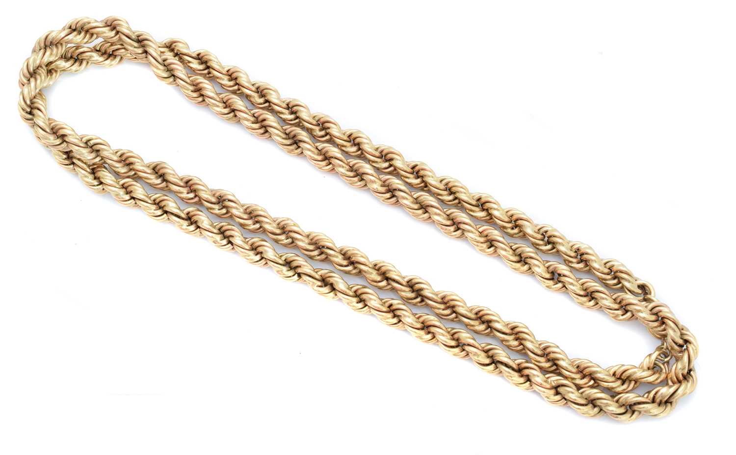 Lot 122 - A 9ct gold chain necklace