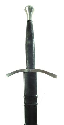 Lot 353 - Modern replica of a Hand and Half sword and scabbard