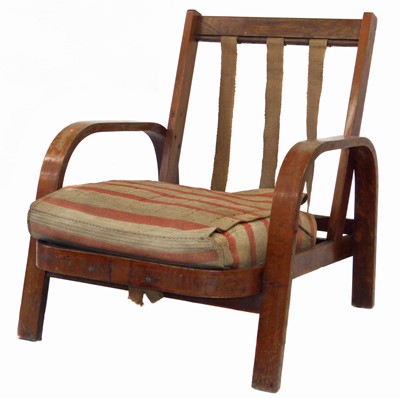 Lot 208 - 1930's Lamda oak framed single armchair