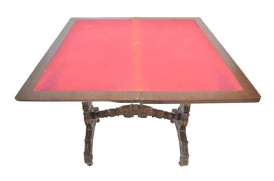 Lot 408 - 19th Century hardwood Anglo Indian hardwood foldover card table
