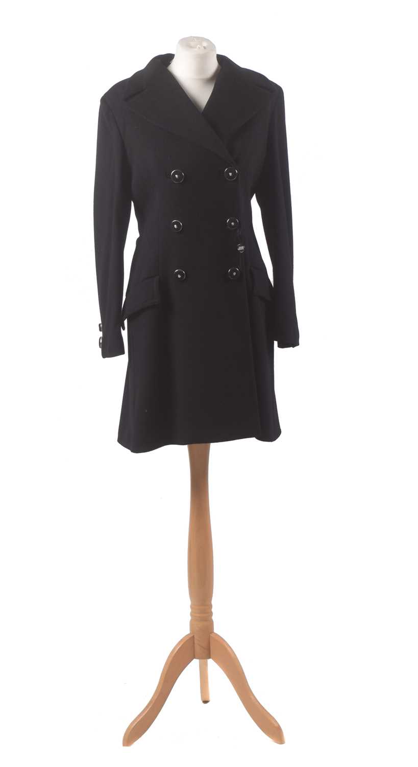 Lot 151 - A black wool coat by Gianni Versace Couture
